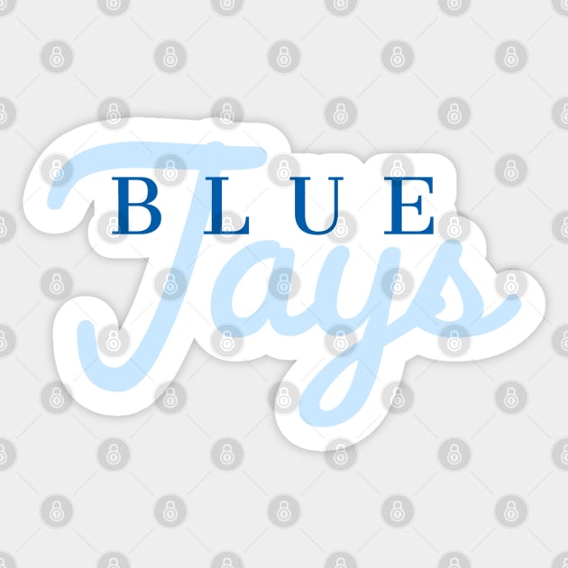 Retro Groovy Blue Jays - Creighton University Sticker by Designedby-E